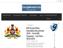 Tablet Screenshot of govtjobsalert.in